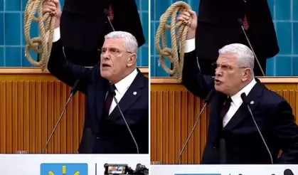 Müsavat Dervişioğlu, kürsüden Bahçeli'ye ip fırlattı