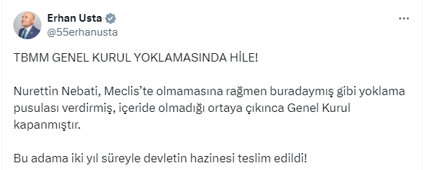 Tbmm De Olmadigi Halde Nureddin Nebati Nin Yerine 16893168 4548 M